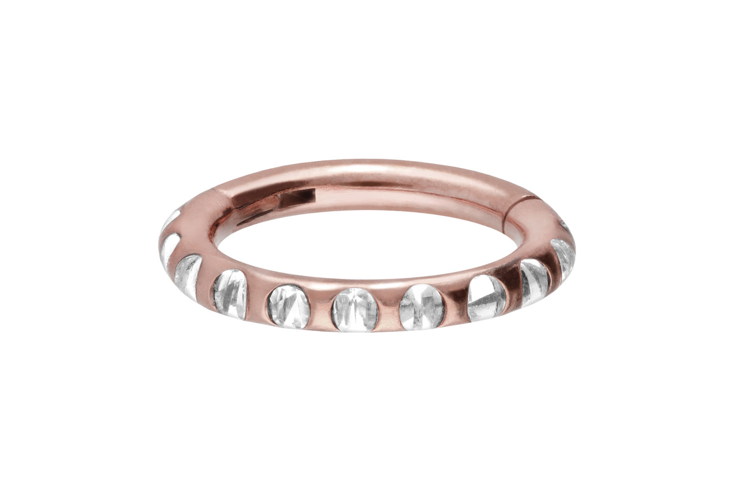 Titan Segmentring Clicker Piercing KRISTALLE + EPOXY